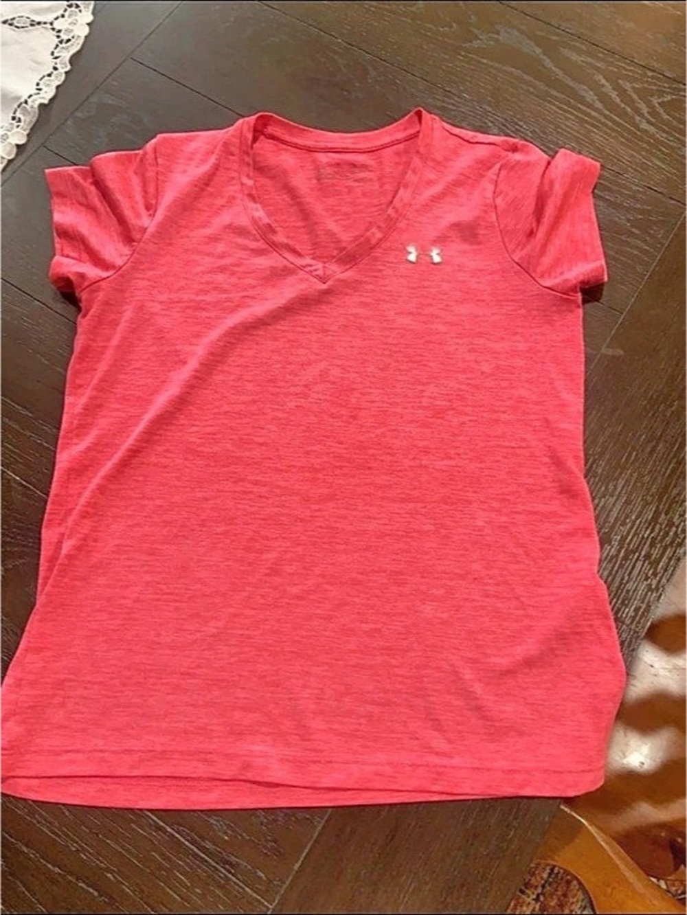 Under Armour UA Tech Twist V-Neck Short Sleeve T-Shirt Pink Medium